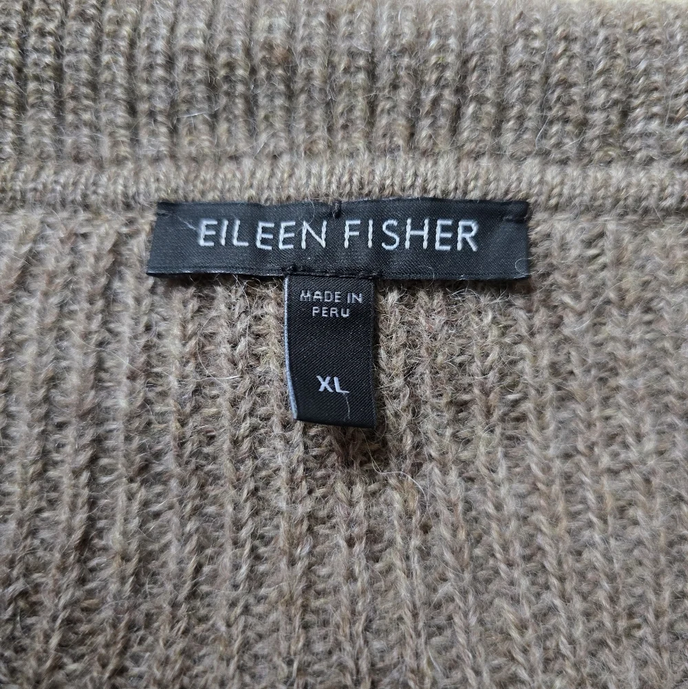 Eileen Fisher 100% Baby Alpaca Button Front Cardigan Size XL - Picture 12 of 12